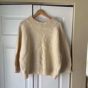Babaã Cream Cozy Knit Women's Sweater - Relaxed Crewneck
